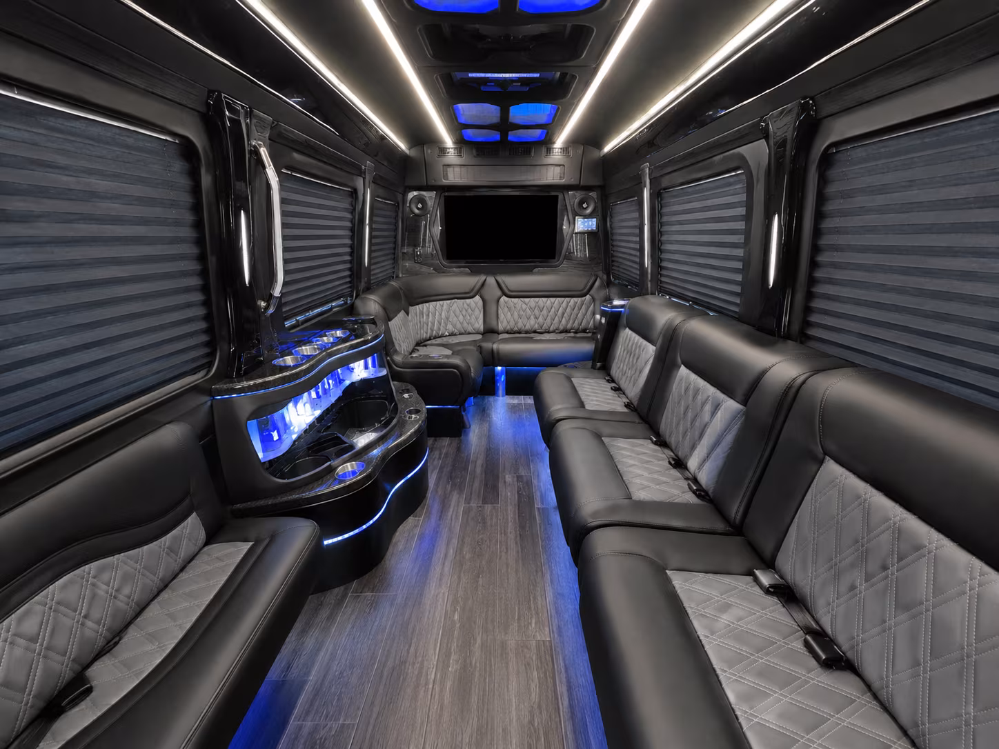 lynwood 40 passenger party bus interior