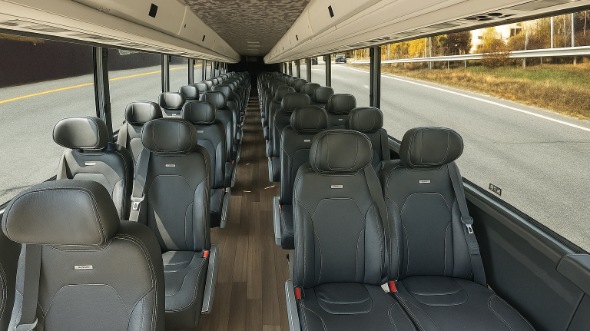 Interior of Charter Bus Company Bellflower's 25 Passenger Mini bus in Bellflower