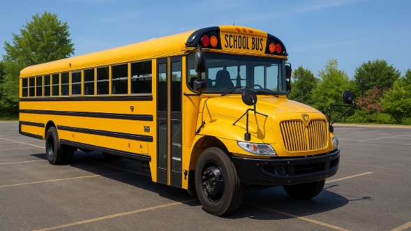 Exterior of Charter Bus Company Huntington Park's School Bus in Huntington Park